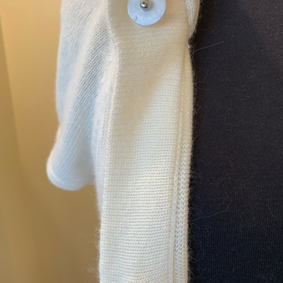 Loft Two Button Sweater Top Ivory - Picture 4 of 6